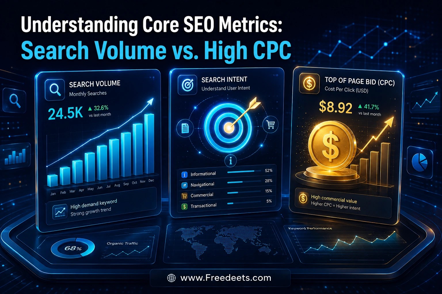 Understanding core SEO metrics and top-of-page bids in Google Keyword Planner